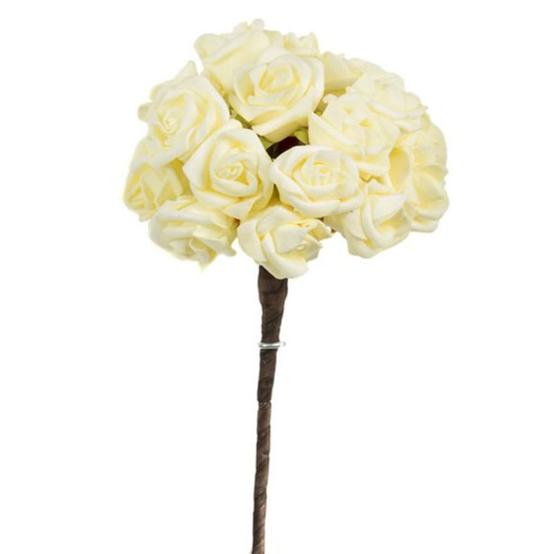Artekko Artekko Roses Bouquet Μπουκέτο με Τεχνητά Τριαντάφυλλα Λάτεξ Εκρού (14x14x65)cm 304-2048