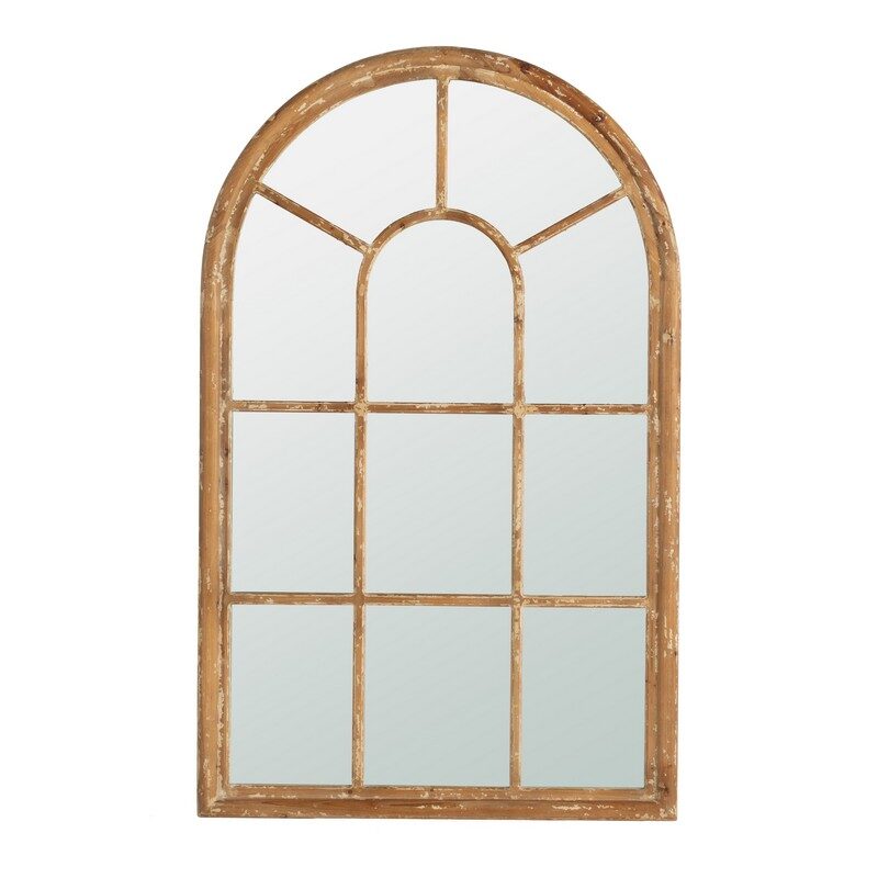Artekko Artekko Arch Καθρέπτης Τοίχου σε Καφέ Πατίνα από MDF και Ξύλο Ελάτης (86.4x3.8x137.9)cm 33248