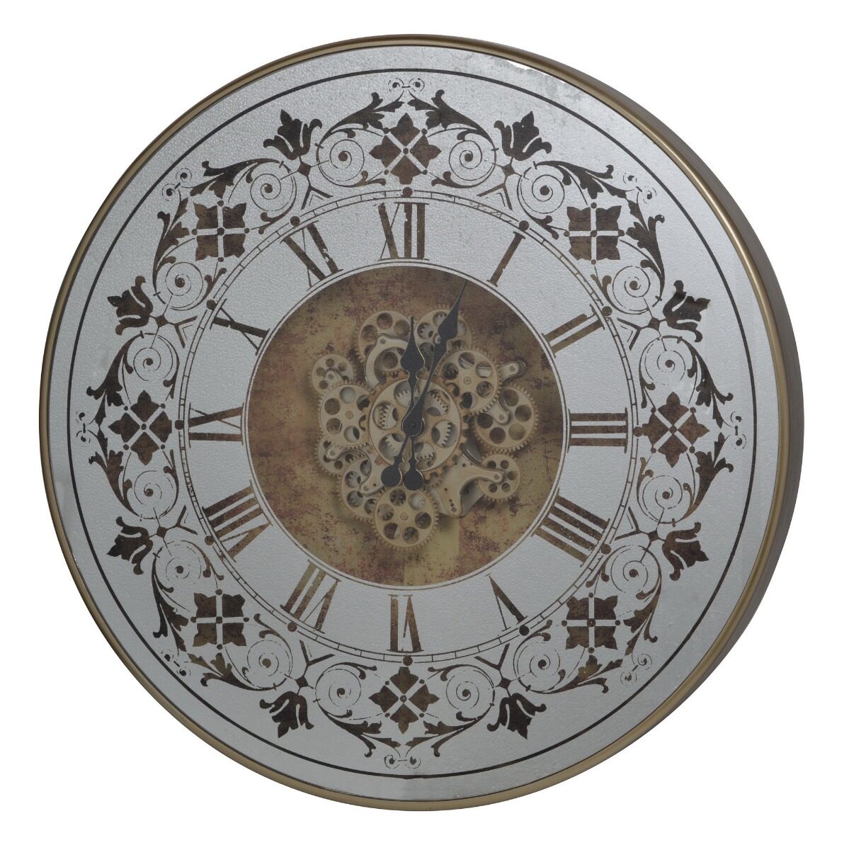 Artekko Artekko Clock Ρολόι Τοίχου με Καθρέφτη MDF Γυαλί Μπρονζέ (81.8x10.2x81.8)cm 38535-2