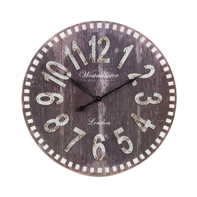 Artekko Artekko Uxueg Ρολόι Τοίχου Πλαστικό Καφέ (45.8x45.8x4.5)cm 410-2046