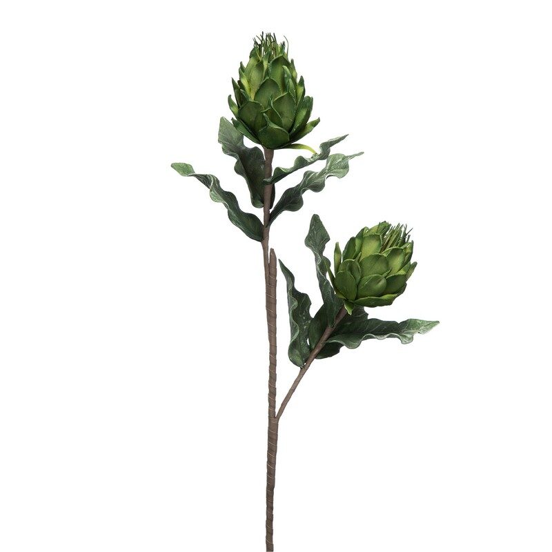 Artekko Artekko Artichoke Διακοσμητικό Τεχνητό Φυτό Αγκινάρα Πλαστικό Πράσινο (16x8x84)cm 420015-AB