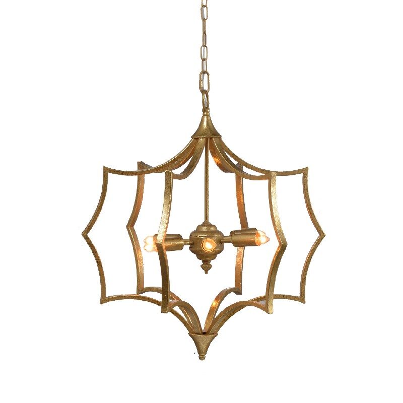 Artekko Artekko Malin Χρυσό Μεταλλικό Φωτιστικό Οροφής (55x48x60)cm 43474CE-DS
