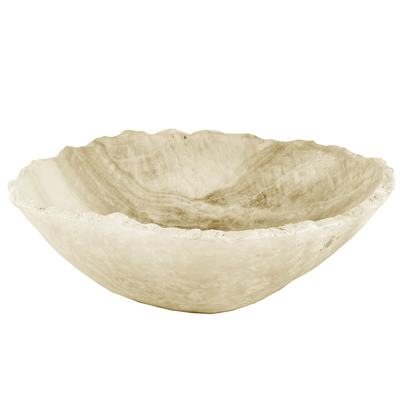 Artekko Artekko Onix Διακοσμητικό Μπολ από Όνυχα Μπεζ (25x20x10)cm 44333