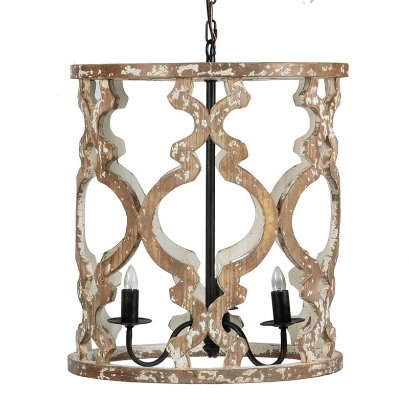Artekko Artekko Fleuhlas Ξύλινο Πεντάφωτο Φωτιστικό Οροφής (56x78) E14 44794CE-DS