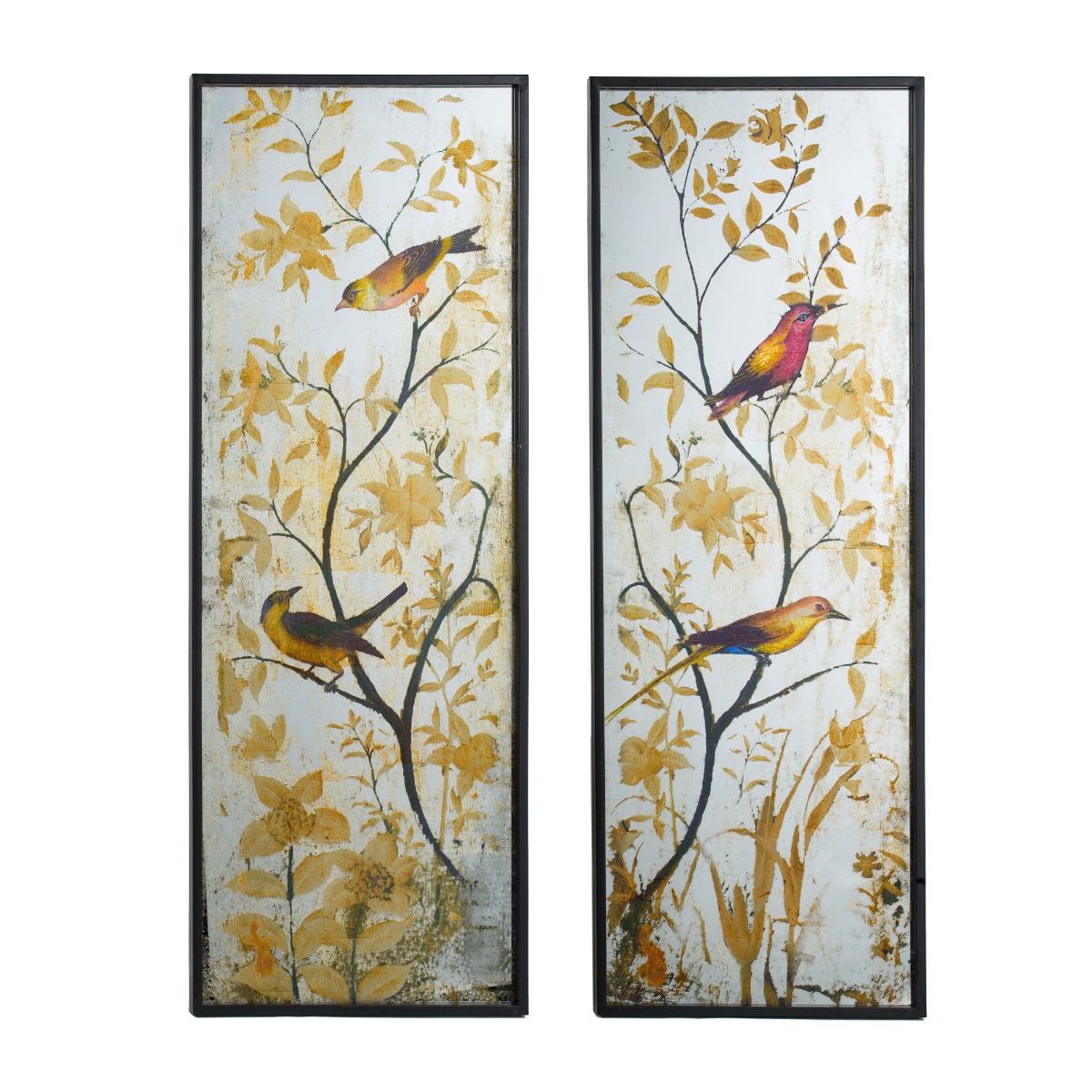Artekko Artekko Wall Art MDF Κάδρα με Ζωγραφισμένο Καθρέπτη (43.4x2.5x119.9)cm 2pcs 44803