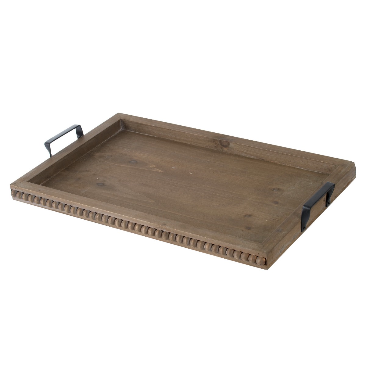 Artekko Artekko Tray Διακοσμητικός Δίσκος Ξύλο Ελάτης Μέταλλο Καφέ (60x38x7)cm 45222