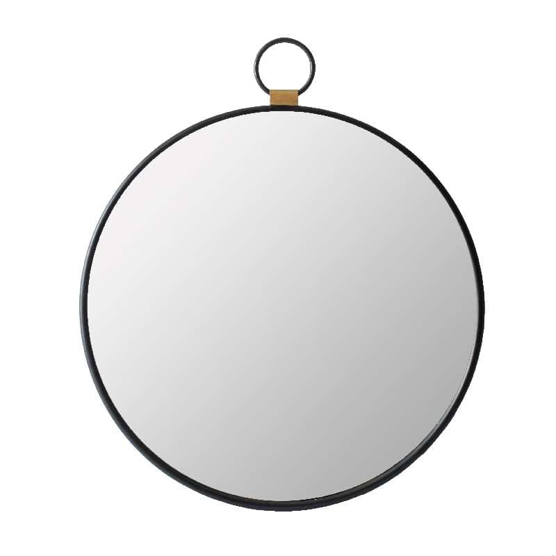 Artekko Artekko Mirror Μαύρος Μεταλλικός Καθρέπτης Τοίχου με Χρυσές Λεπτομέρειες (61x2x70)cm 45259