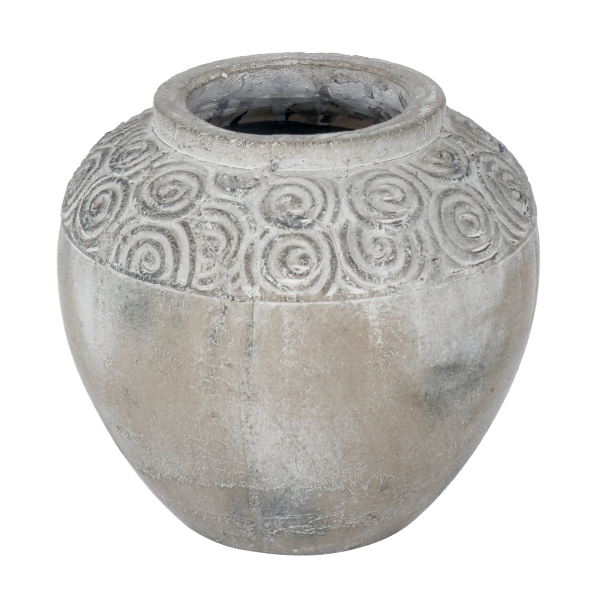 Artekko Artekko Pot Κασπώ από Τερακότα σε Γκρι Πατίνα (21x21x19.5)cm 460167