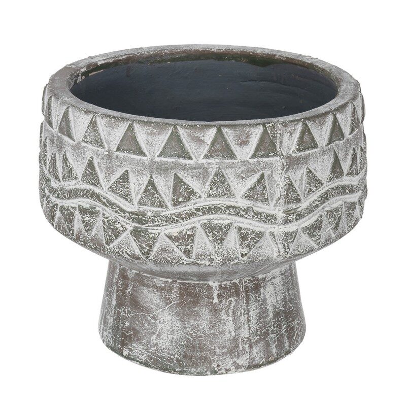 Artekko Artekko Pot Κασπώ από Τερακότα σε Γκρι Πατίνα (25x25x20.5)cm 460174
