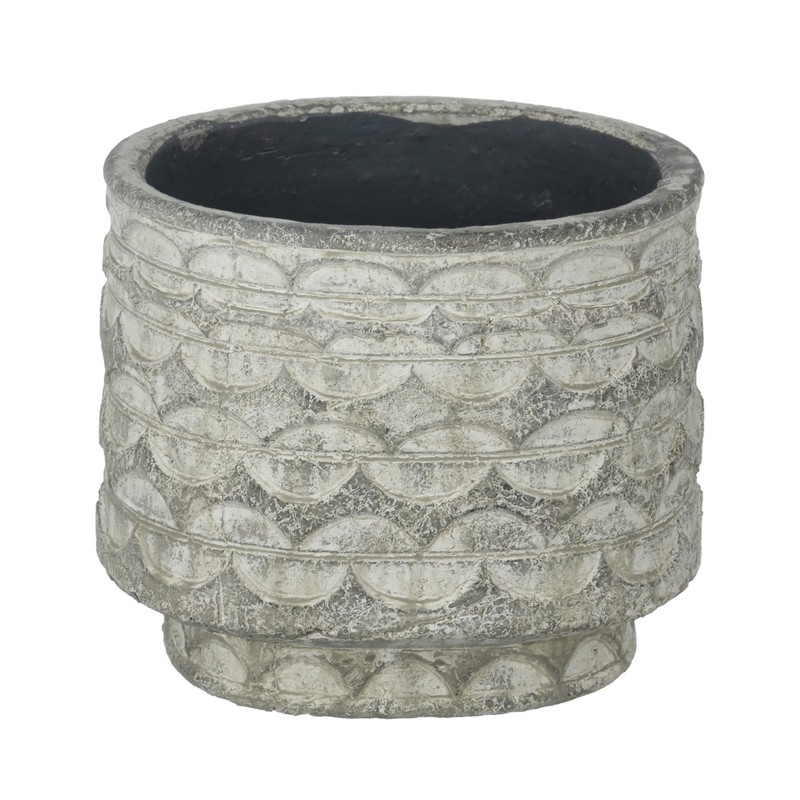 Artekko Artekko Pot Κασπώ από Τερακότα σε Γκρι Πατίνα (20x20x16.5)cm 460175
