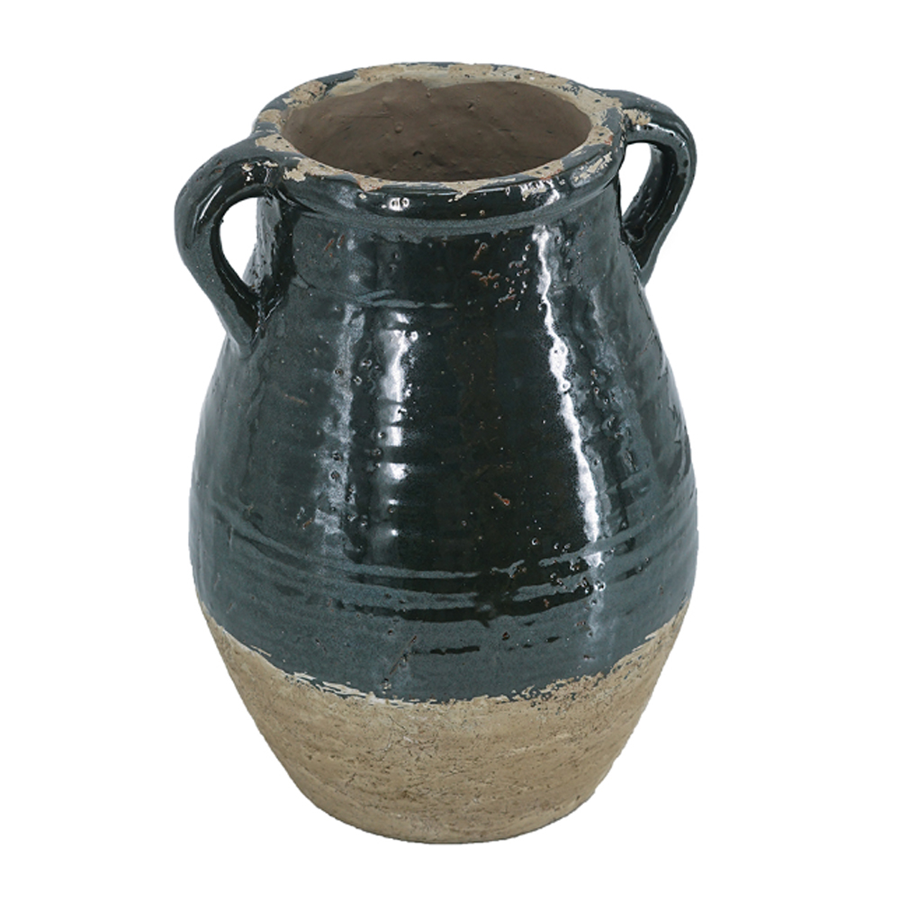 Artekko Artekko Antique Πράσινο Βάζο από Τερακότα (24.5x24.5x33)cm 460268