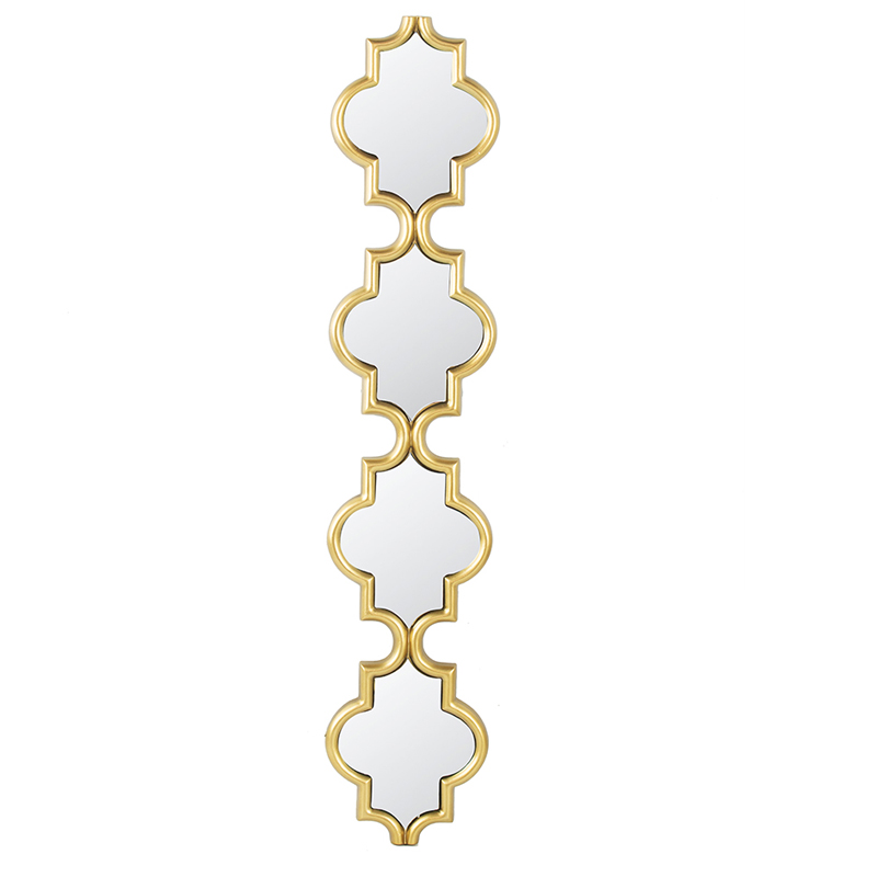 Artekko Artekko Mirror MDF Χρυσός Καθρέπτης Τοίχου (24x2.5x119.5)cm 47637