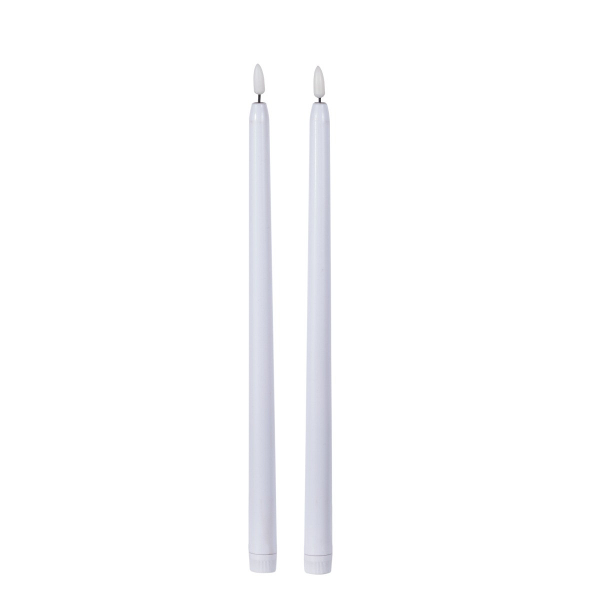 Artekko Artekko Flame Λευκά Πλαστικά Κεριά Led με Τηλεχειριστήριο (2x2x38)cm 2pcs 480302-WHIT