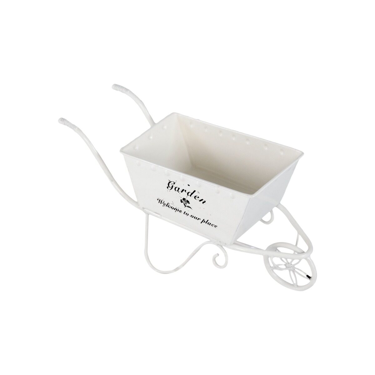 Artekko Atrekko Planter Λευκό Μεταλλικό Διακοσμητικό Καρότσι (29x10x18)cm 480353-AB