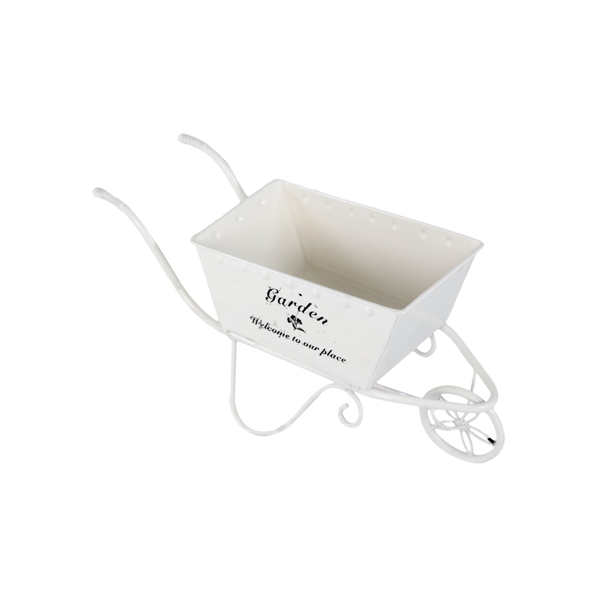 Artekko Atrekko Planter Λευκό Μεταλλικό Διακοσμητικό Καρότσι (29x10x18)cm 480353-AB