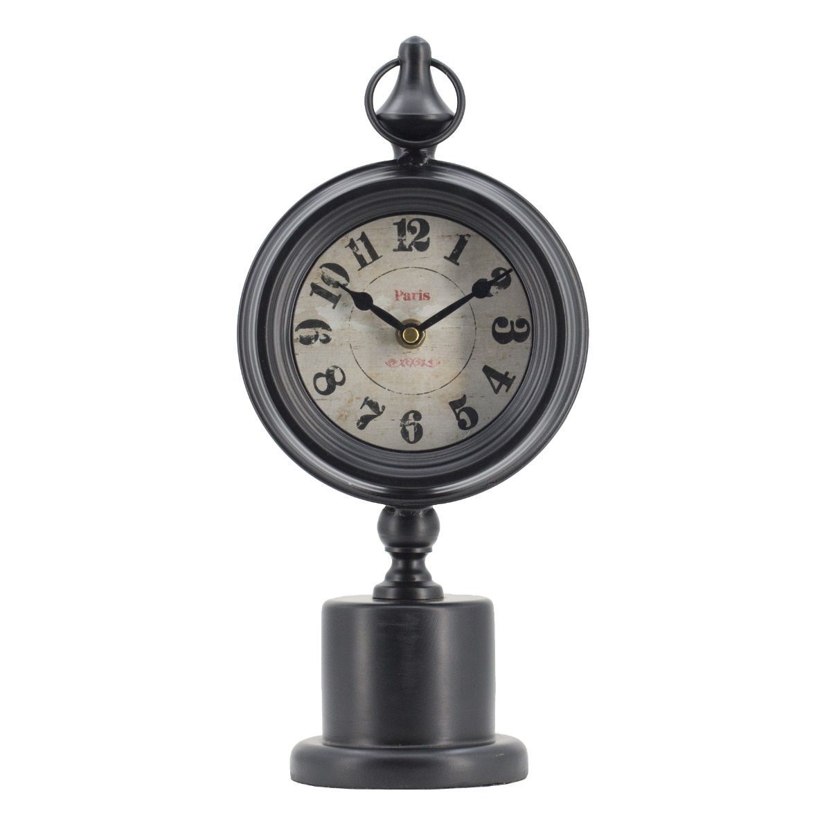 Artekko Artekko Clock Μαύρο Μεταλλικό Επιτραπέζιο Ρολόι (15.5x10.9x37.1)cm 48180