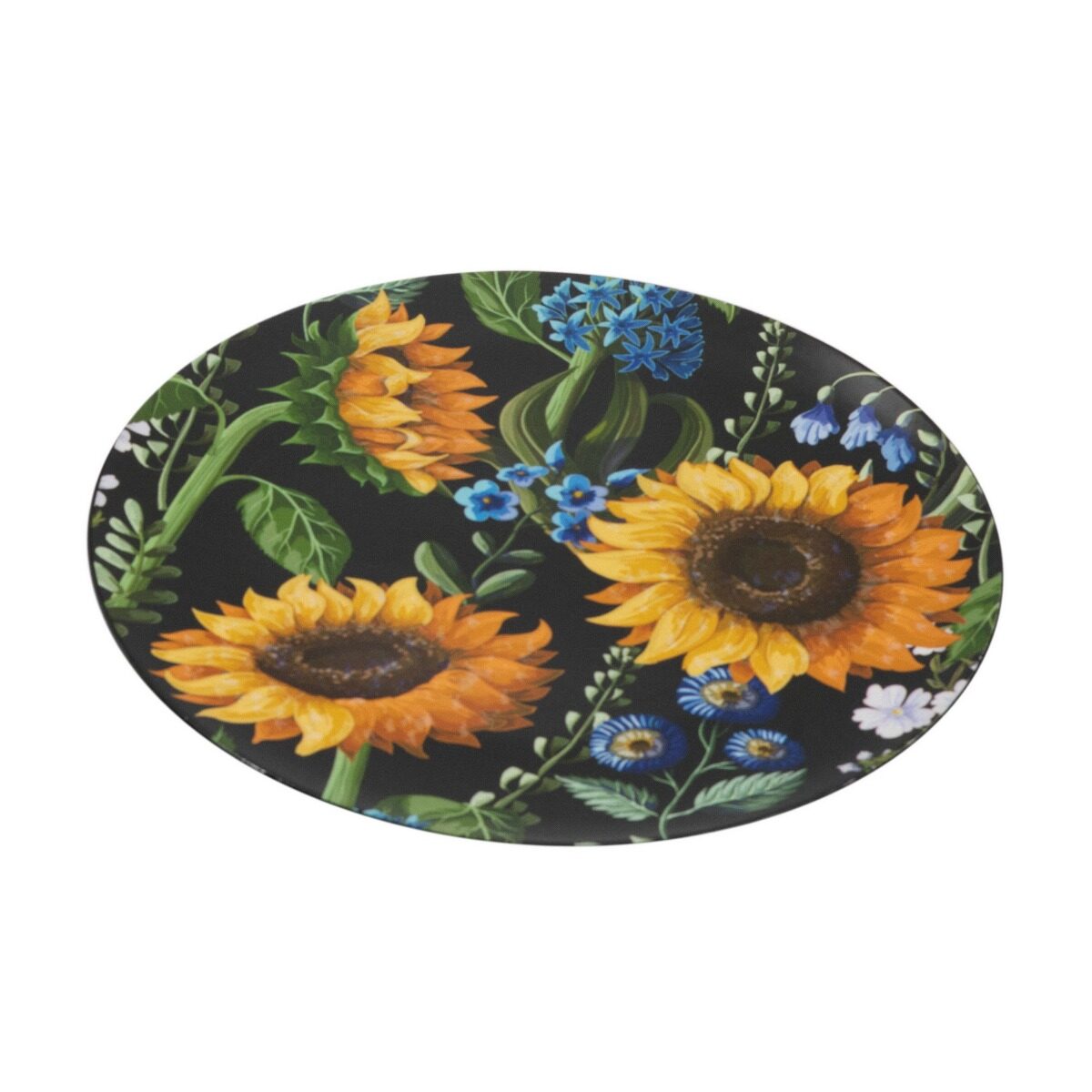 Artekko Artekko Tray Πολύχρωμη Πλαστική Πιατέλα με Ηλιοτρόπια (33x33x2)cm 48626