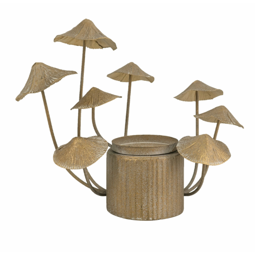 Artekko Artekko Mushroom Κηροπήγιο Μέταλλο Χρυσό (28x23x24.5)cm 49662