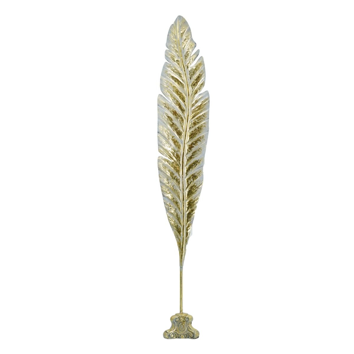 Artekko Artekko Leaf Χρυσό Μεταλλικό Επιτραπέζιο Διακοσμητικό Φύλλο (22.8x15.2x141)cm 49668