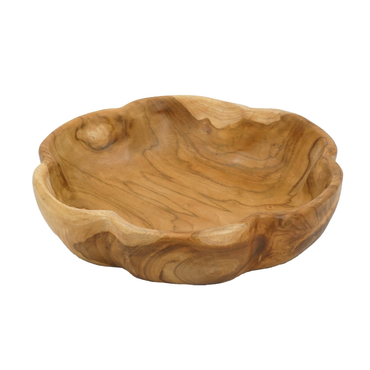 Artekko Artekko Woody Διακοσμητικό Μπολ από Ξύλο Teak (30x30x6)cm 49696