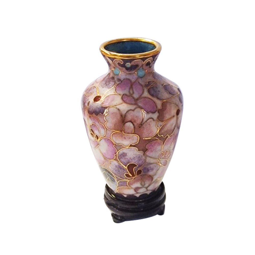 Artekko Artekko Chinese 1000 Flowers Cloisonne Αυθεντικό Χάλκινο Διακοσμητικό Βάζο 7cm 567-0016