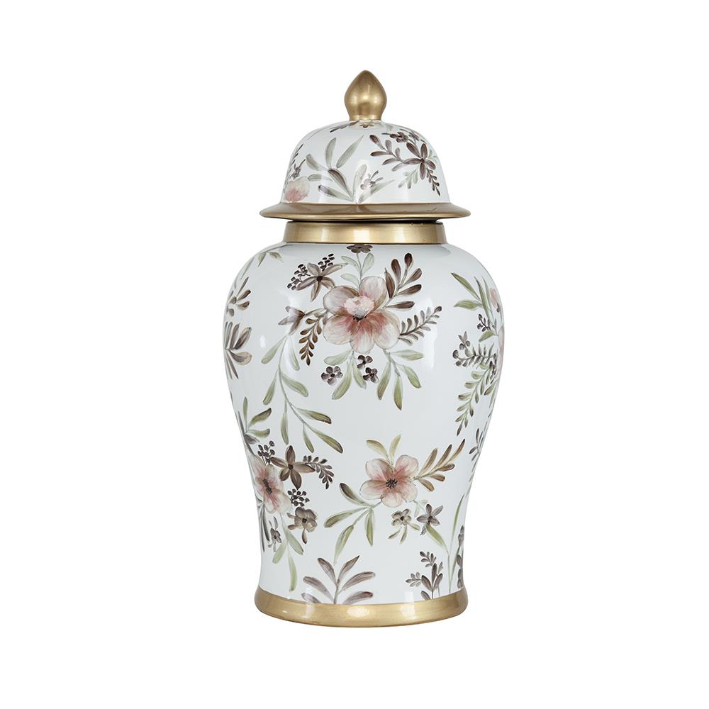 Artekko Artekko Melania Βάζο με Kαπάκι Πορσελάνη Πολυχρωμο (45x24x24)cm 60676