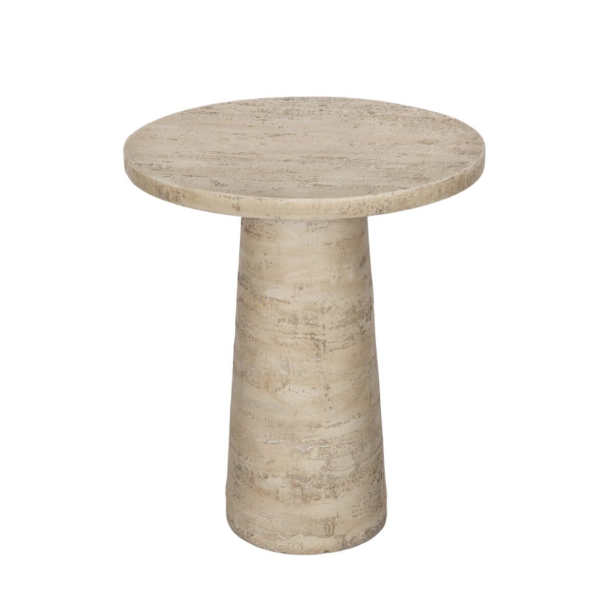 Artekko Artekko Taric Μπεζ Βοηθητικό Τραπέζι από Μαγνήσιο (56x56x64.8)cm 60957-CREA-DS