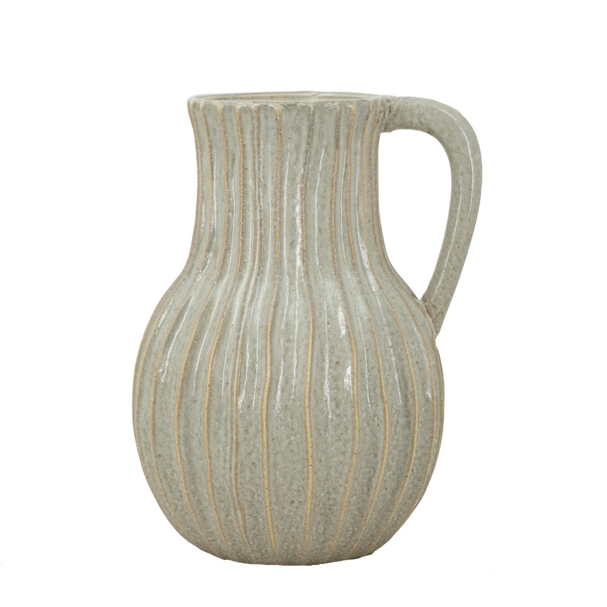 Artekko Artekko Akali Μπεζ Κεραμικό Διακοσμητικό Βάζο (23.5x20.5x30.5)cm 61165