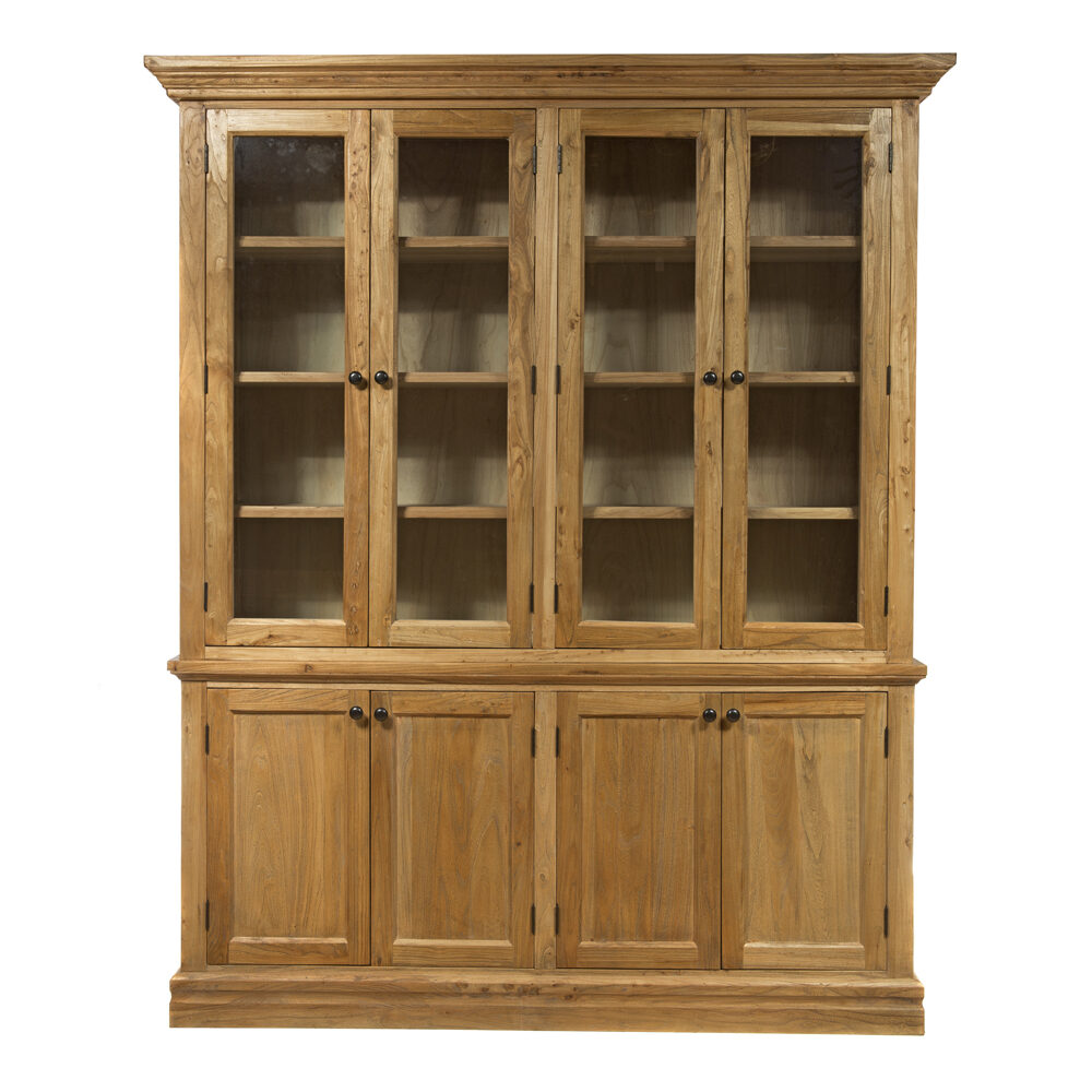 Artekko Artekko Βιτρίνα με ντουλάπι από ξύλο μασίφ (180x45x220)cm 617-0252