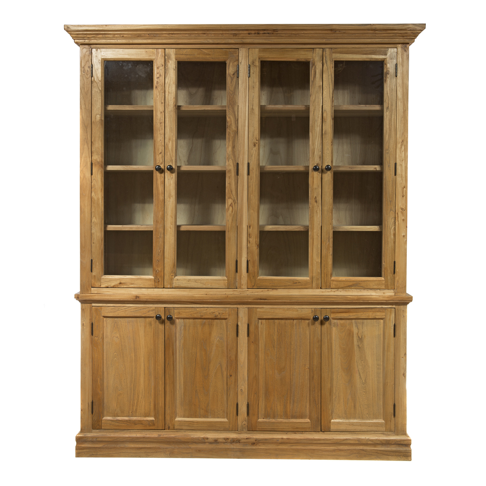 Artekko Artekko Βιτρίνα με ντουλάπι από ξύλο μασίφ (180x45x220)cm 617-0252