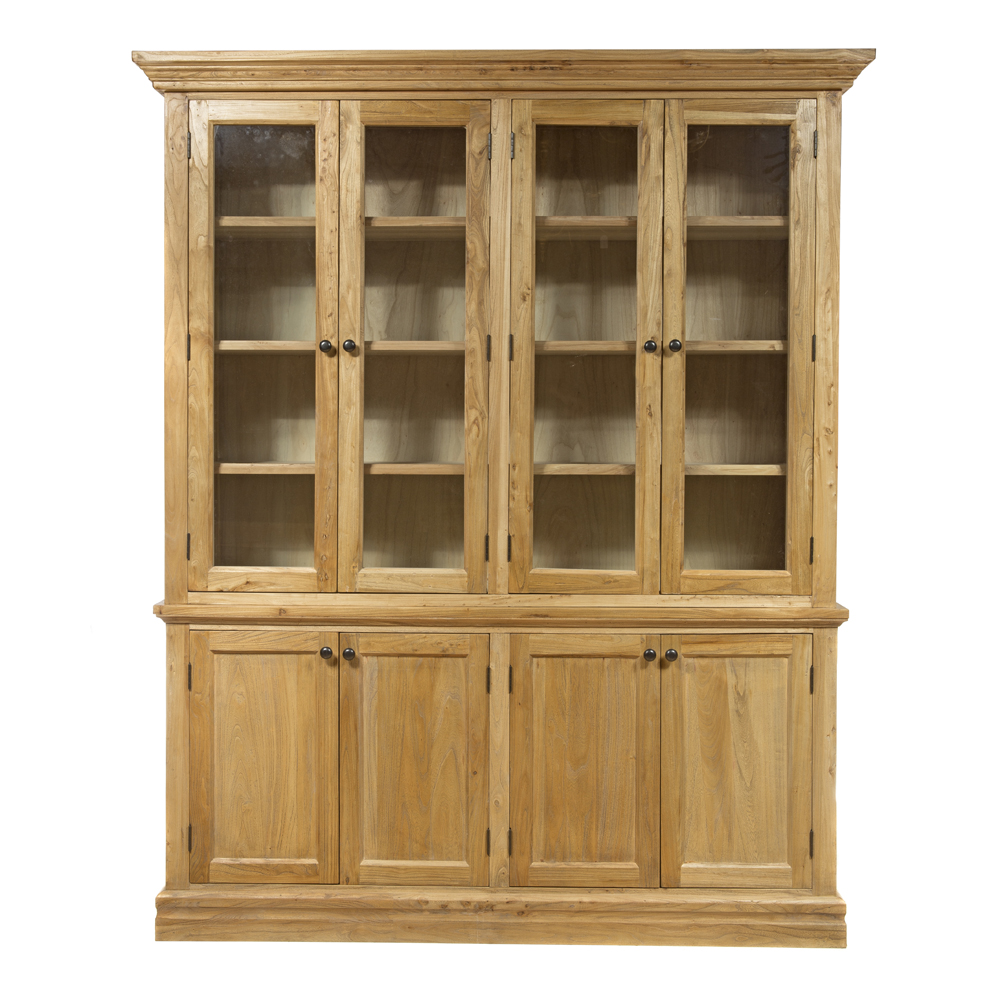 Artekko Artekko Βιτρίνα με ντουλάπι από ξύλο μασίφ (180x45x220)cm 617-0253