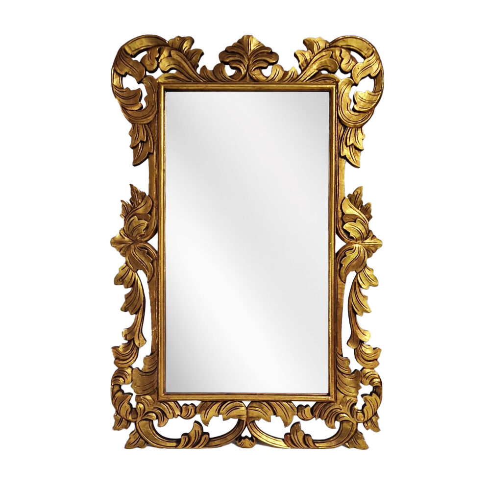 Artekko Artekko Mirroki Ξύλινος Χρυσός Σκαλιστός Καθρέπτης Τοίχου (150x100)cm 667-4029-A