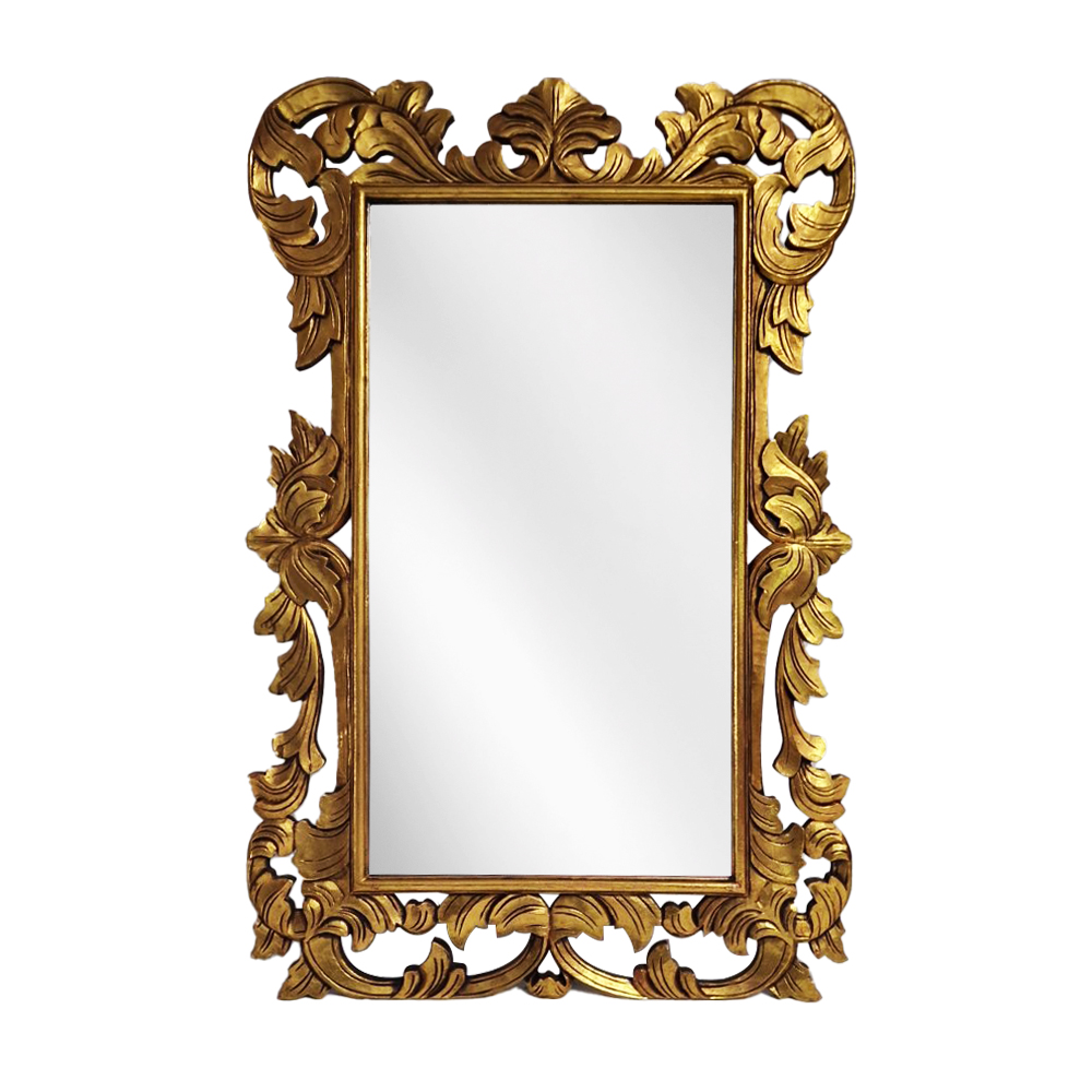 Artekko Artekko Mirroki Ξύλινος Χρυσός Σκαλιστός Καθρέπτης Τοίχου (150x100)cm 667-4029-A