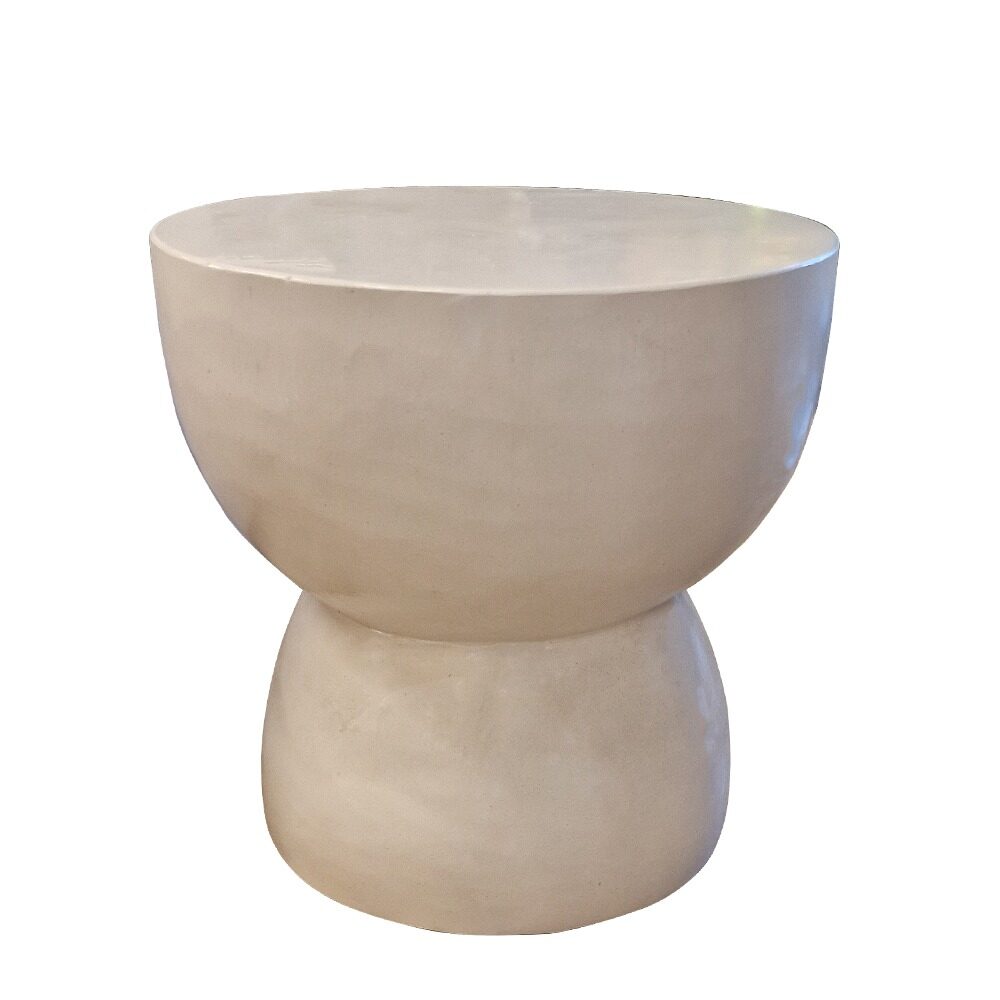 Artekko Artekko Solid Λευκό Βοηθητικό Τραπέζι από Terrazzo (Φ60x61)cm 667-4050