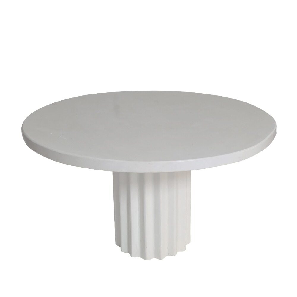 Artekko Artekko Solid Λευκή Τραπεζαρία από Terrazzo (Φ120x76)cm 667-4053