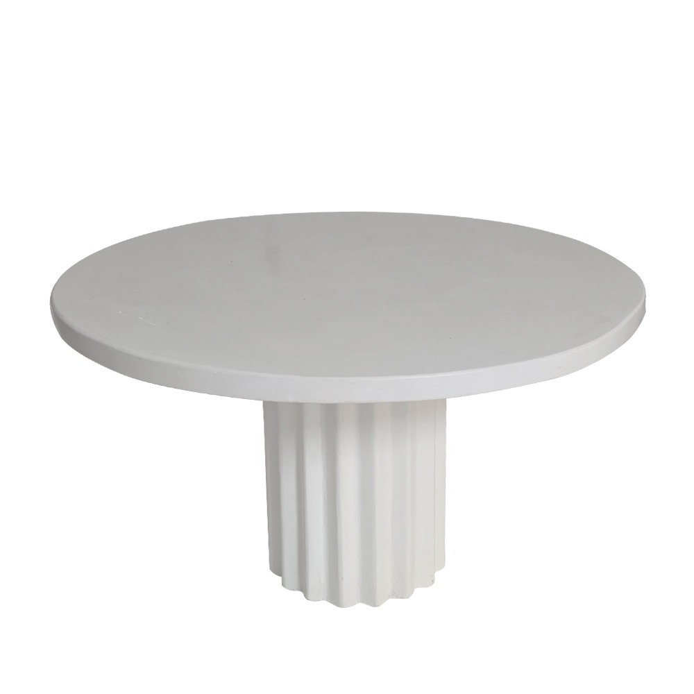 Artekko Artekko Solid Λευκή Τραπεζαρία από Terrazzo (Φ120x76)cm 667-4053