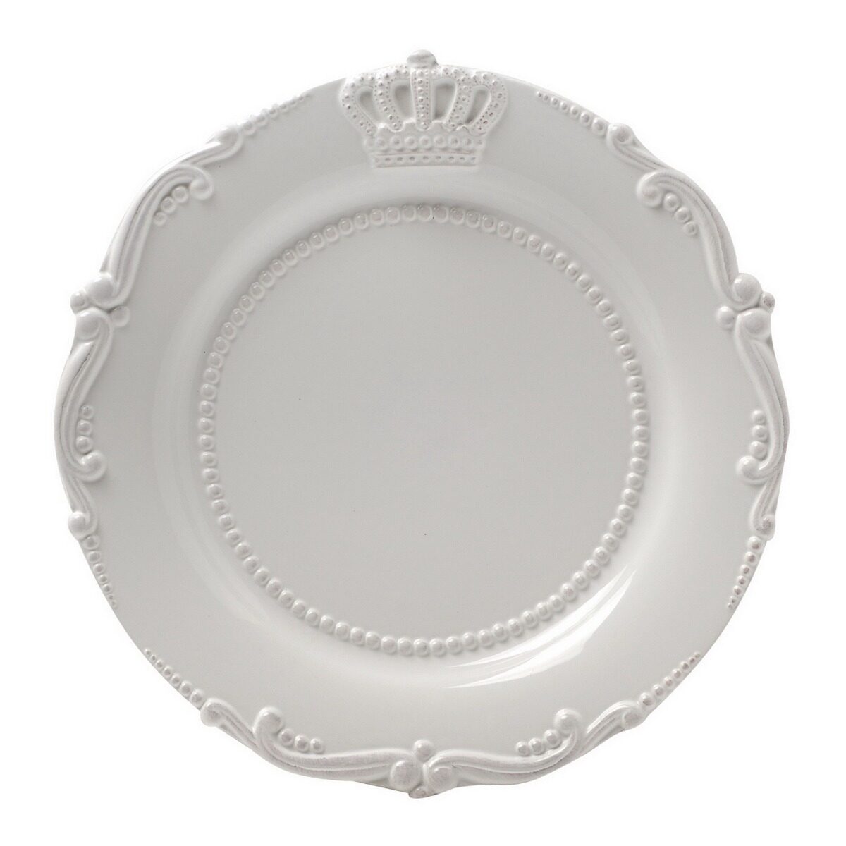 Artekko Artekko Crown Λευκό Κεραμικό Πιάτο Φαγητού (29x29x3)cm 67102