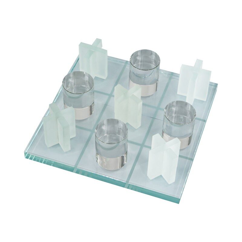 Artekko Artekko Tic Tac Toe Διακοσμητική γυάλινη Τρίλιζα (25x25x12)cm 70360-SA