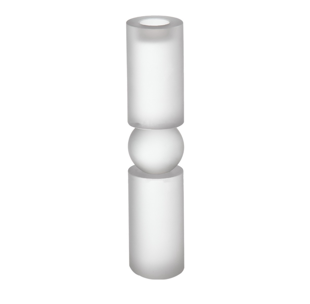 Artekko Artekko Frosted Διάφανο Γυάλινο Κηροπήγιο (8x8x38)cm 70368-SA