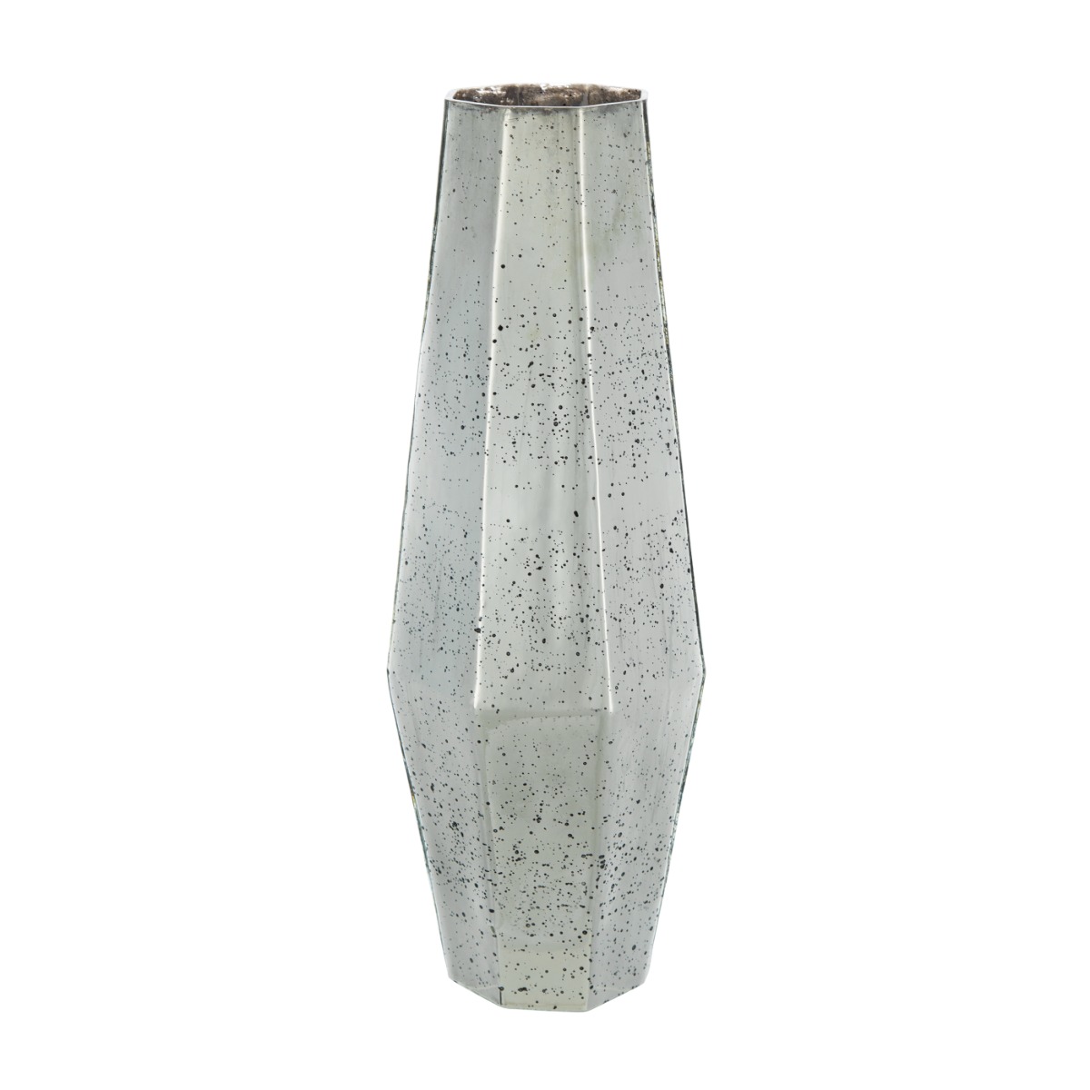 Artekko Artekko Silver Διακοσμητικό Βάζο Αντικέ Γυαλί Ασημί (17.8x17.5x51)cm 70442