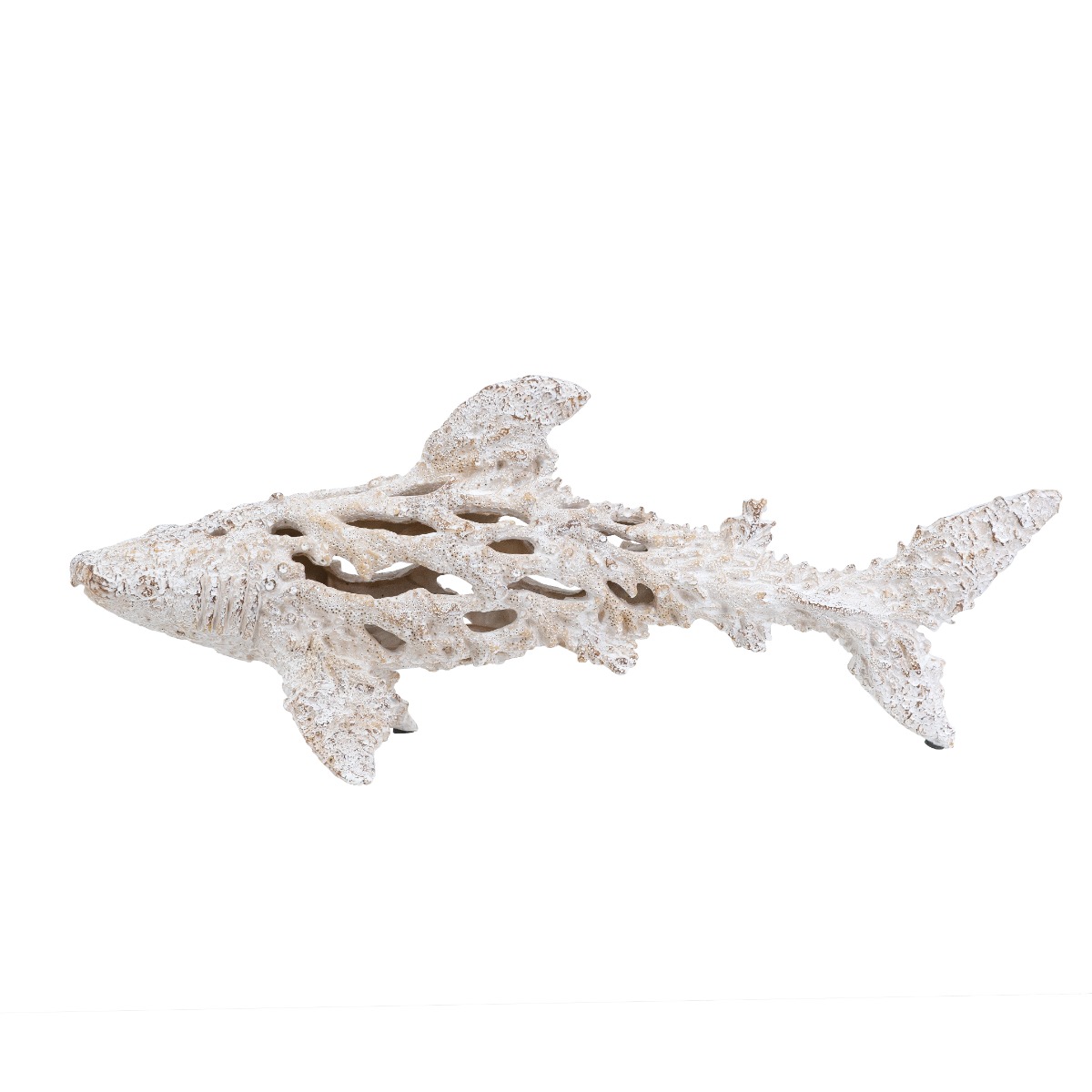 Artekko Artekko Coral Διακοσμητικό Επιτραπέζιο Κοραλλένιος Καρχαρίας Ρητίνη Λευκό (49.5x19.5x18.5)cm 70540