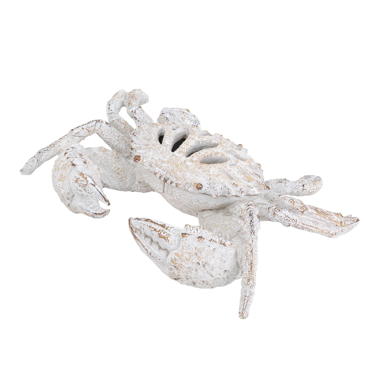 Artekko Artekko Coral Διακοσμητικό Επιτραπέζιο Κοραλλένιο Καβούρι Ρητίνη Λευκό (27.8x18.8x6.8)cm 70542