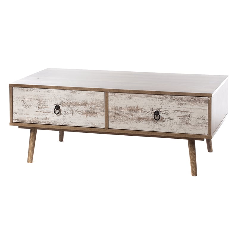 Artekko Artekko Siblur Τραπέζι Σαλονιού Mdf με Συρτάρια (100x51x39)cm 709-3215