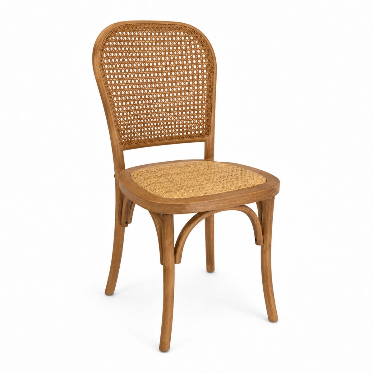 Artekko Artekko Sorento Καφέ Καρέκλα από Ξύλο Toon και Ρατάν (45x48x90)cm 715-1105