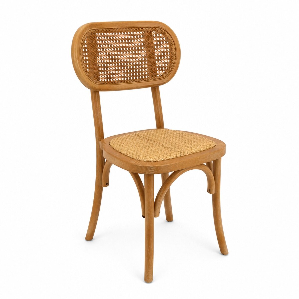 Artekko Artekko Sorento Καφέ Καρέκλα από Ξύλο Toon και Ρατάν (50x47x86)cm 715-1117