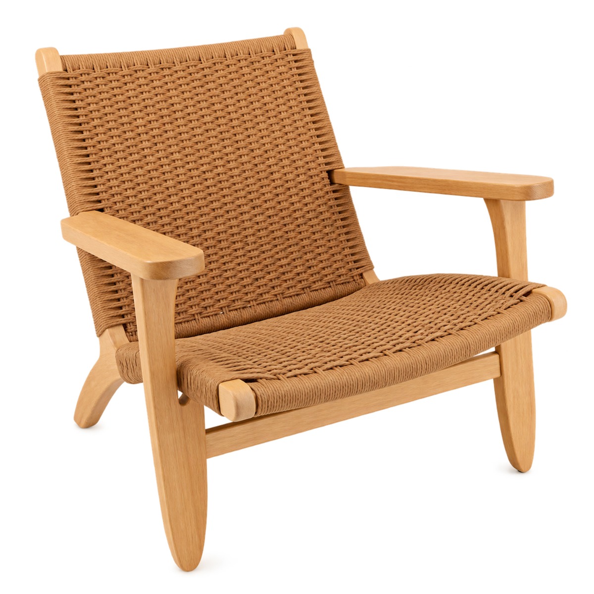 Artekko Artekko Lazy Καφέ Καρέκλα από Ξύλο Toon με Σχοινί (74x73x75)cm 715-1119
