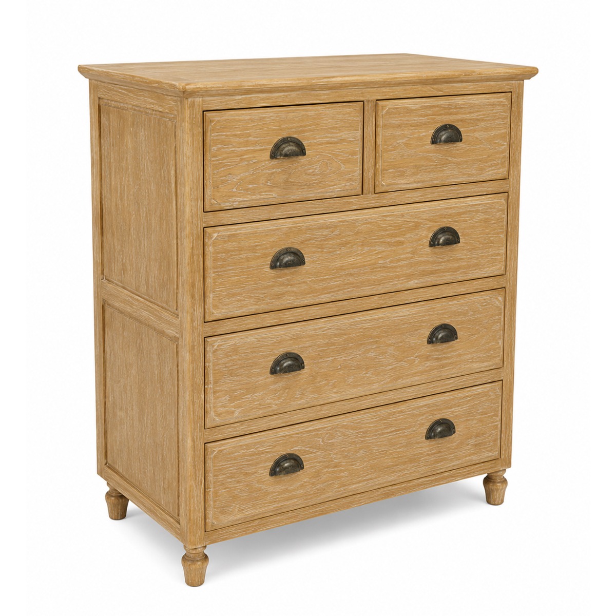 Artekko Artekko Bellari Καφέ Συρταριέρα από Ξύλο Φτελιάς (100x47x115)cm 715-1121