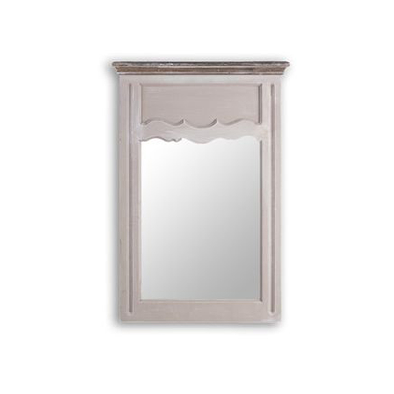 Artekko Artekko Ξύλινος Λευκός Καθρέπτης Τοίχου (58x85)cm 718-2061