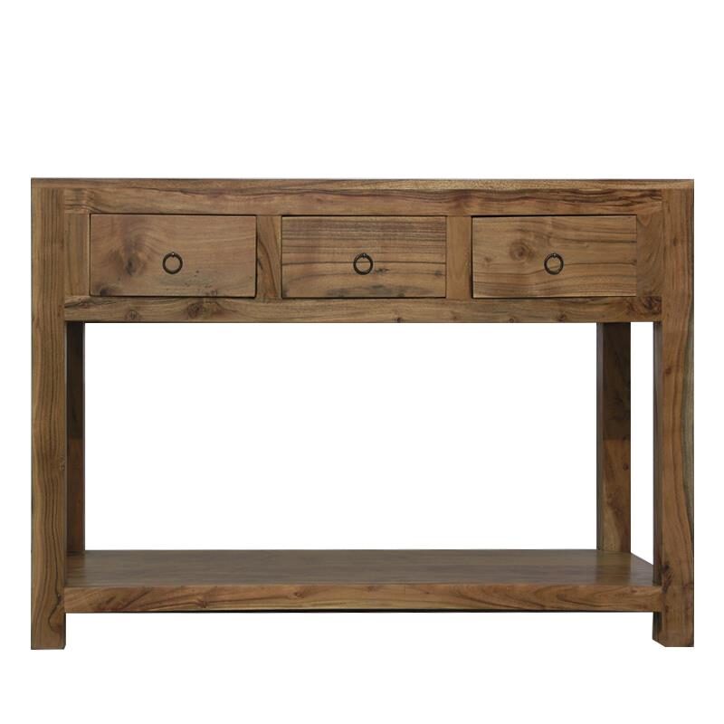 Artekko Artekko Attari Καφέ Κοσνσόλα από Ξύλο Teak (110x45x76.5)cm 720-1285