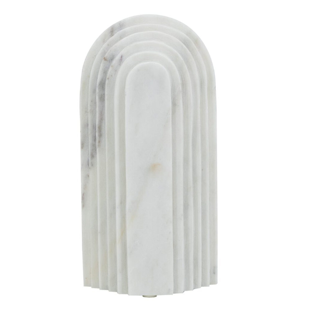 Artekko Artekko Marble Λευκό Μαρμάρινο Επιτραπέζιο Διακοσμητικό Γλυπτό (12.5x5x25)cm 72177-DS